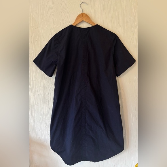 COS Black V-Neck Shirt Tunic Tencel Minimalist Dress with Pockets - Picture 13 of 16